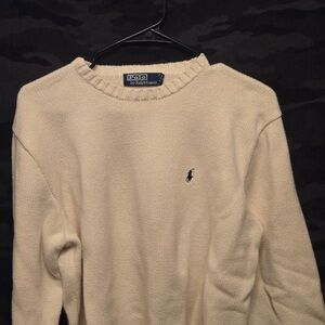 Ralph Lauren Men's Cream Crewneck Sweater